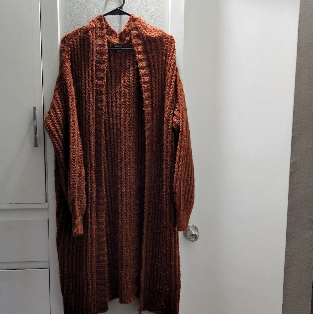 Long knit cardigan